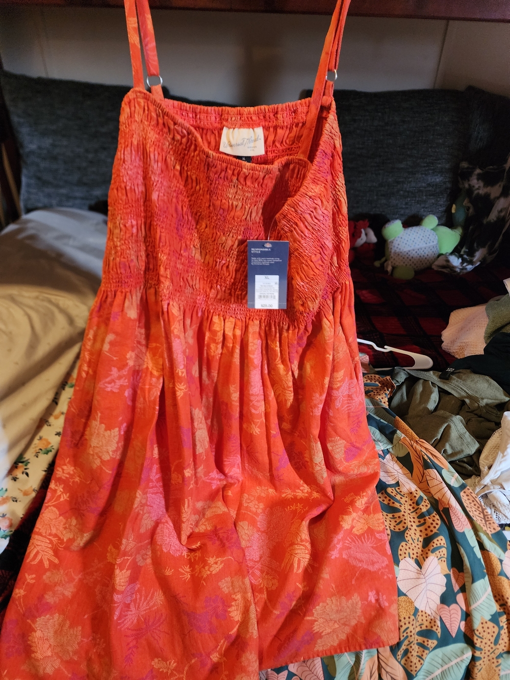 Universal Thread Orange Smocked Top
